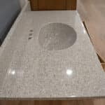 heather gray colored granite vanity top